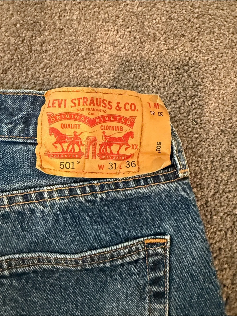Levi's Dark Blue Straight Leg Men's Jeans
